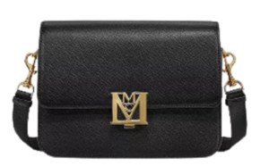 Túi MCM Small Mena Shoulder Bag In Visetos Leather Block Black MWSBSLM01BK001