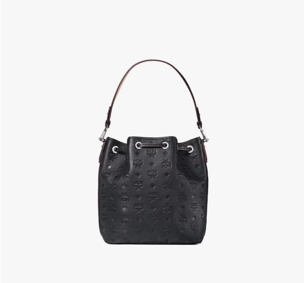 Túi MCM Essential Drawstring Bag Leather Black MWDAASE04BK001 - Ảnh 2