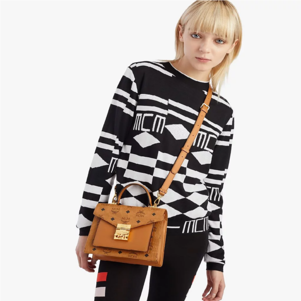 Túi MCM Patricia Satchel In Visetos Cognac MWEAAPA02CO001 - Ảnh 5