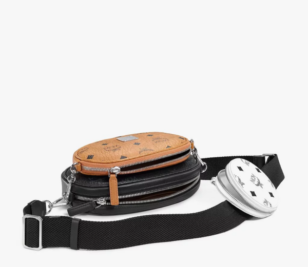 Túi MCM Essential Pouch Original Black White MWRBSSE01BW001 - Ảnh 3