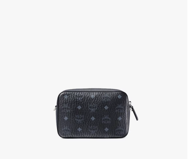 Túi MCM Camera Bag In Visetos Original Black MWRAAVI03BK001 - Ảnh 2