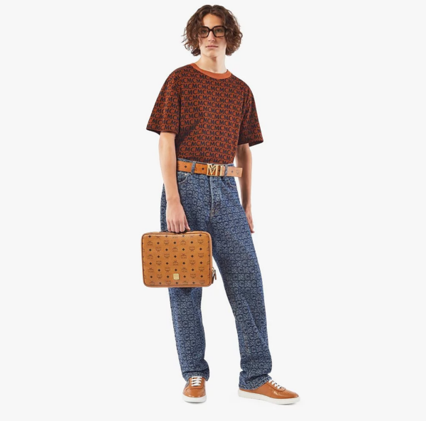 Túi MCM Medium iPad Case Original Cognac MXEAAVI03CO001 - Ảnh 4