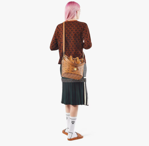 Túi MCM Essential Drawstring Bag Original Cognac MWDAASE02CO001 - Ảnh 2