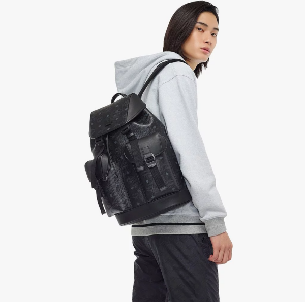 Balo MCM Brandenburg Backpack Black MMKCSBG02BK001 - Ảnh 2