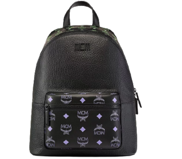 Balo MCM Stark Splash Logo Leather Black MMKCSSX02U6001