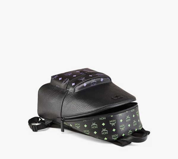 Balo MCM Stark Splash Logo Leather Black MMKCSSX02U6001 - Ảnh 4