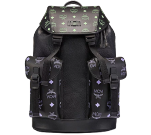 Balo MCM Splash Logo Leather Black MMKCSSX01U6001