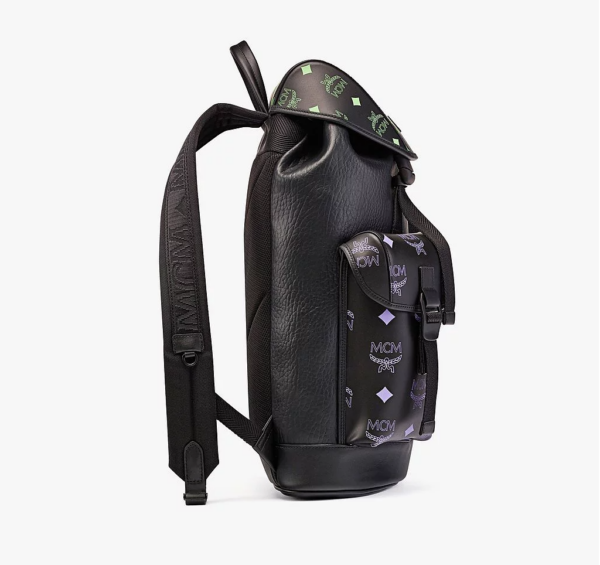 Balo MCM Splash Logo Leather Black MMKCSSX01U6001 - Ảnh 5