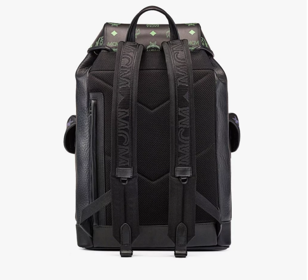 Balo MCM Splash Logo Leather Black MMKCSSX01U6001 - Ảnh 3
