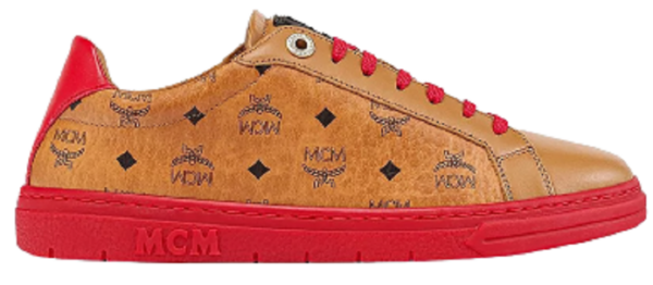 Giày MCM 41 IT Lo Sneakers Red Lychee MEXCSMM02R0041