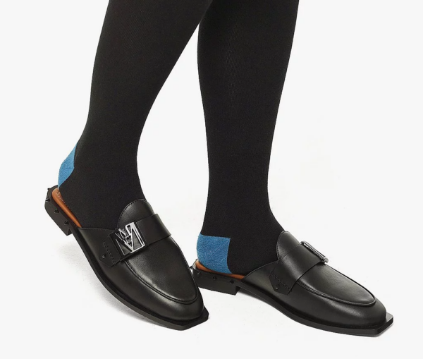 Giày MCM 39 IT Mena Mule Leather Black MESBALM02BK039 - Ảnh 4