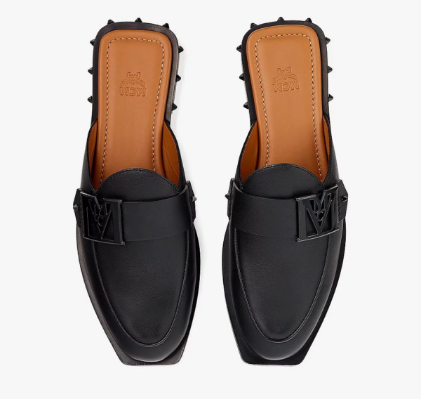 Giày MCM 39 IT Mena Mule Leather Black MESBALM02BK039 - Ảnh 2