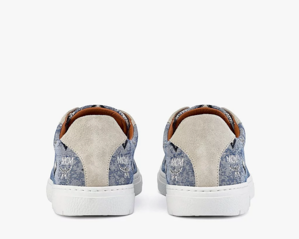 Giày MCM 37 IT Lo Sneakers Jacquard Monogram Blue MESBATQ02LU037 - Ảnh 3