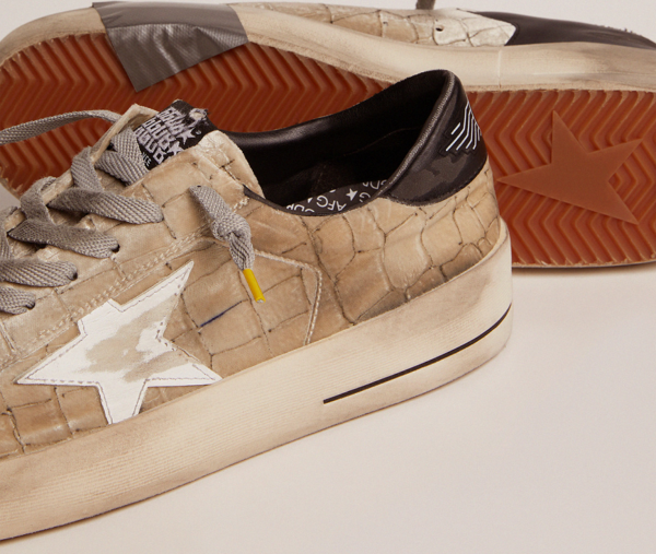 Giày Golden Goose Stardan LAB 'Beige Silver' GMF00128-F001948-81270 - Ảnh 3