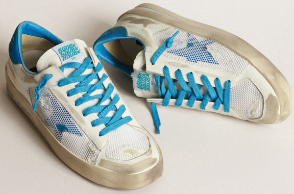 Giày Golden Goose Stardan 'White Light Blue' GMF00370-F003868-10492 - Ảnh 4