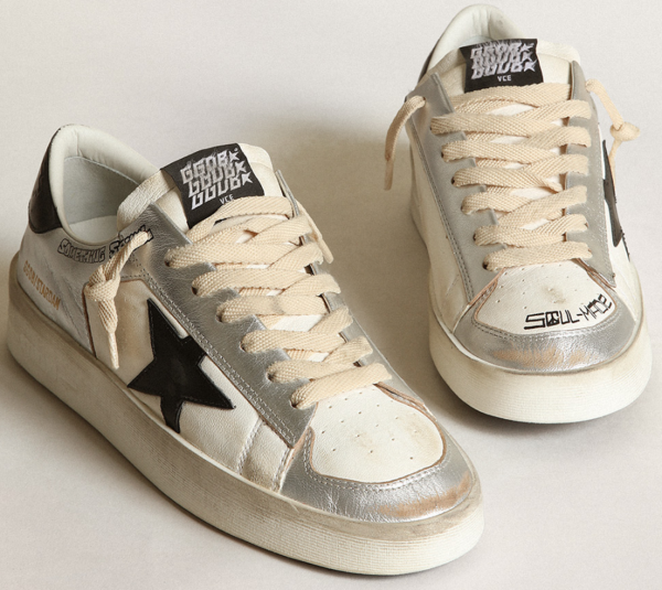Giày Golden Goose Stardan 'Silver Black' GMF00128-F003447-10250 - Ảnh 4