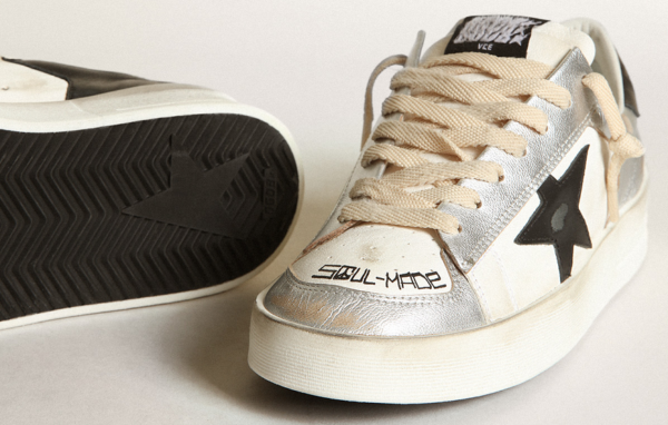Giày Golden Goose Stardan 'Silver Black' GMF00128-F003447-10250 - Ảnh 3