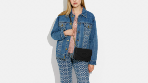 Tui Coach Foldover Cut Out Clutch 'Black' CA359-B4