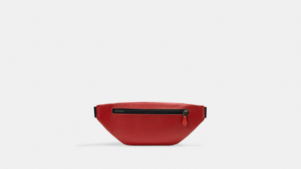 Tui Coach Track Belt Bag In Colorblock Signature Canvas 'Red' CE870-QBV1U