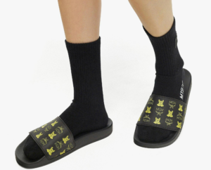 Dep MCM Pup Visetos Print Rubber Slides 'Yellow' MESCSSX02Y3040