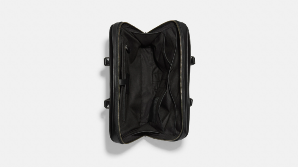 Tui Coach Graham Slim Brief Canvas Varsity Stripe 'Gunmetal' C9826-QBMAA