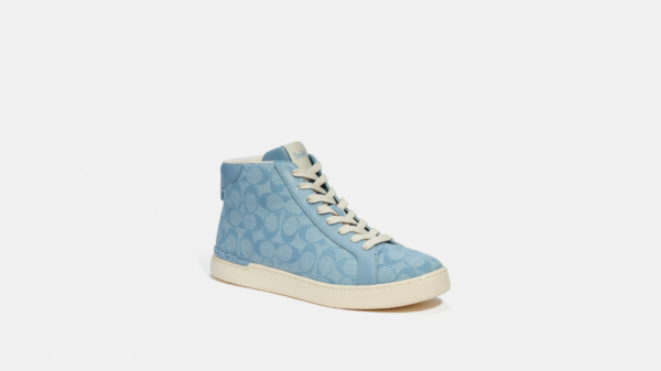Giay Coach Clip High Top Signature Chambray 'Cornflower' CH088-CFL