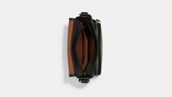 Tui Coach Sullivan Flap Blocked Canvas 'Charcoal' CC032-QBTUP