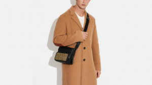 Tui Coach Sullivan Flap Blocked Canvas 'Charcoal' CC032-QBTUP