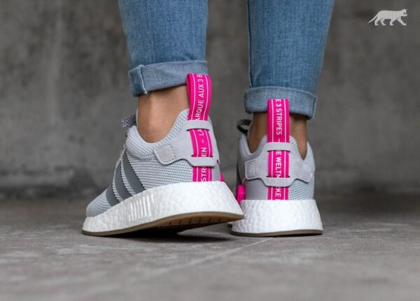 Giày Adidas NMD R2 Grey 'Shock Pink' BY9317 - Ảnh 3