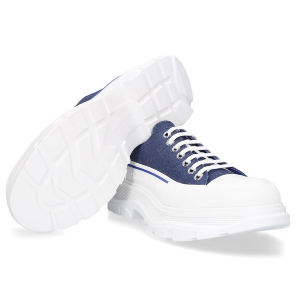 Giày Alexander McQueen Tread Slick Lace Up 'Indigo' 604257-W4PD1-4177 - Ảnh 4