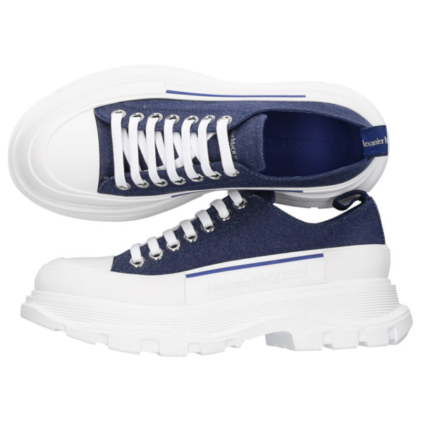 Giày Alexander McQueen Wmns Tread Slick Lace Up 'Indigo' 611705-W4PD1-4177 - Ảnh 2