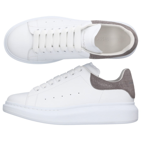 Giày Alexander McQueen Oversized Sneaker 'Lead Crocodile' 625162-WHZ4K-9597 - Ảnh 3