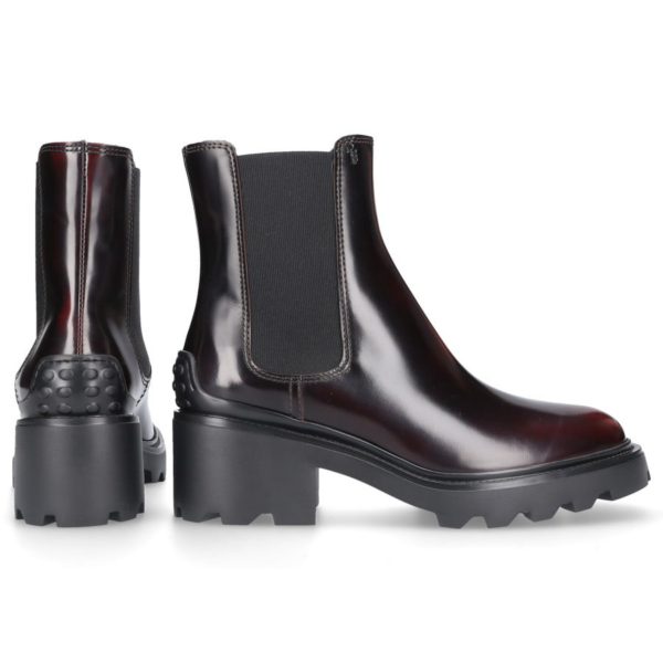 Giày Tod's Ankle Boots In Leather Burgundy XXW08D0EA10AKTR810 - Ảnh 2