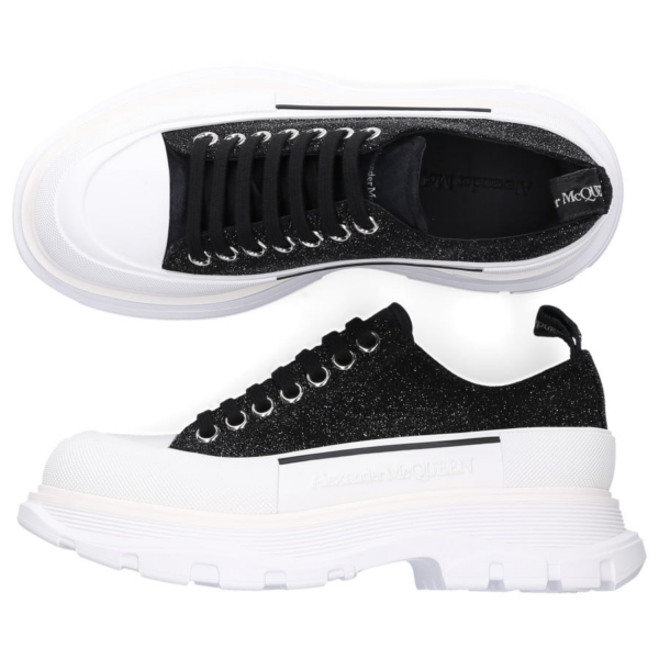 Giày Alexander McQueen Wmns Tread Slick Lace-Up 'Galaxy Black' 633902-WHW57-1027 - Ảnh 6