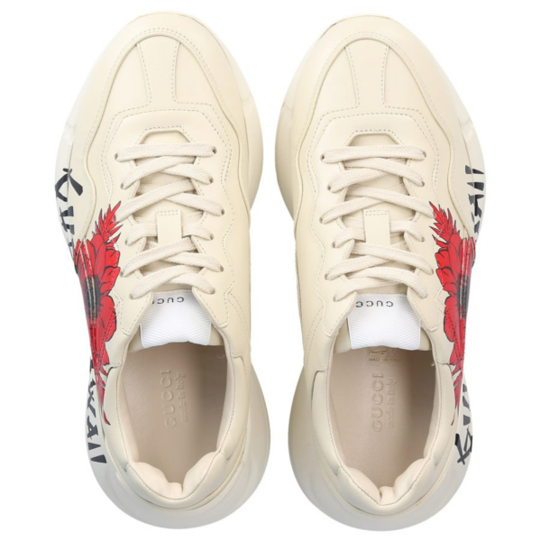 Giày Gucci Wmns Rhyton 'Gucci Hawaii Poppy Print' 631708-DRW00-9522 - Ảnh 3