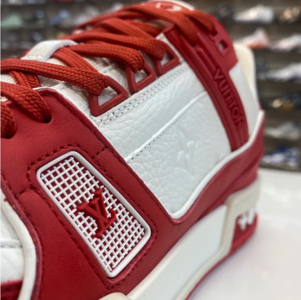 Giày Louis Vuitton Trainer 'Red White' 1A8PJW - Ảnh 8