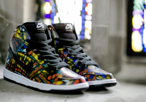 Giày Nike Concepts x SB Dunk High 'Stained Glass' 313171-606 - Ảnh 5