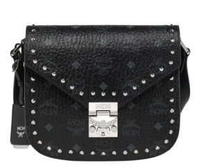 Túi MCM Patricia Shoulder Bag in Studded Outline Visetos MWS8APA24BK001