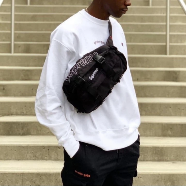 Túi Supreme Waist Bag FW19 Black SP-WBFW19BK - Ảnh 5