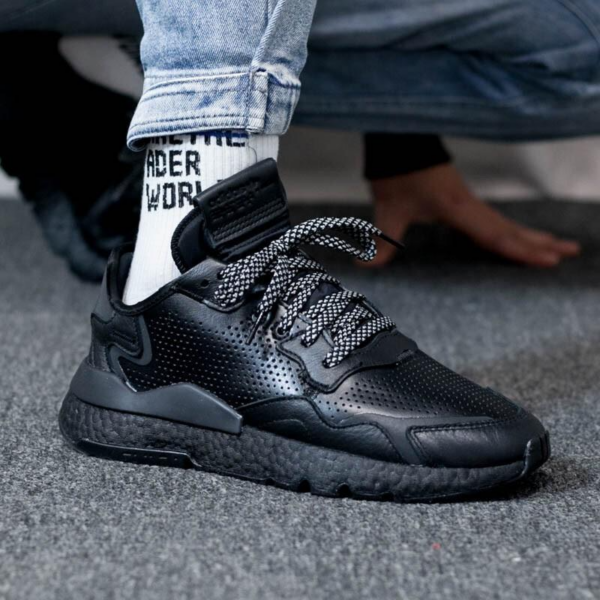 Giày Adidas Nite Jogger 'Triple Black' EF5400 - Ảnh 2