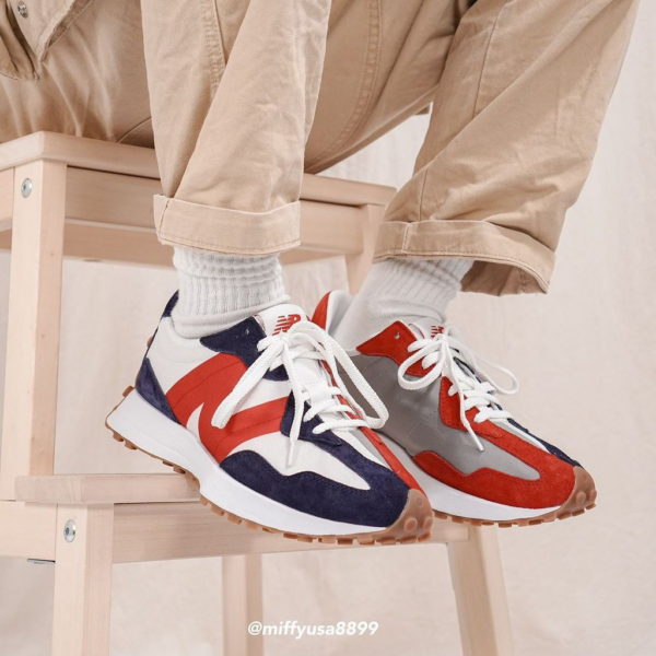 Giày New Balance 327 'Navy Red' MS327RP - Ảnh 2