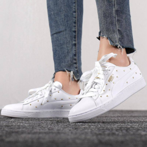 Alternative view of Giày Puma Basket Studs 'White' 369298-01