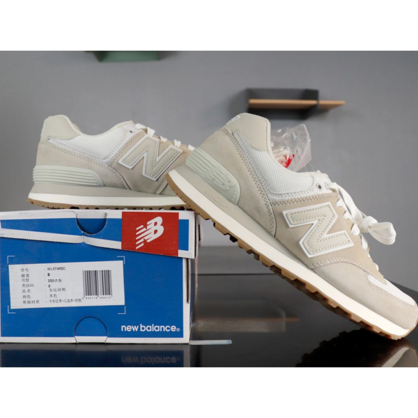 Giày New Balance Wmns 574 Retro Sport Sea Salt WL574RSC - Ảnh 4