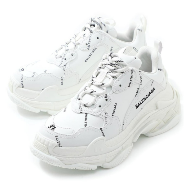 Giày Balenciaga Wmns Triple S Sneaker 'All Over Logo White' 524039-W2FA1-9010 - Ảnh 4