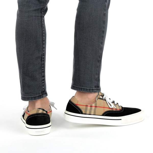 Giày Burberry Cotton Suede Vintage Check 80163011 - Ảnh 3