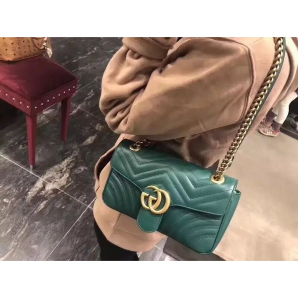 Túi Gucci GG Marmont 'Green' 443497-DTDIT-3120 - Ảnh 5