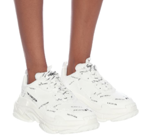 Alternative view of Giày Balenciaga Wmns Triple S Sneaker 'All Over Logo White' 524039-W2FA1-9010
