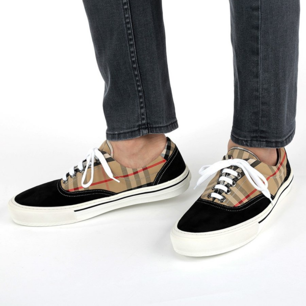 Giày Burberry Cotton Suede Vintage Check 80163011 - Ảnh 2