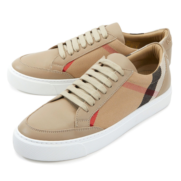 Giày Burberry House Check Cotton And Leather 'Tan' 80243301 - Ảnh 5