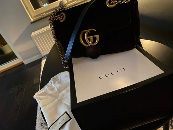 Túi Gucci GG Marmont Velvet Shoulder Bag 443497-K4D2T-1000 - Ảnh 5